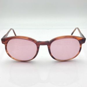 Vintage Pathway Brown Round Horn Rimmed Sunglasses Frames